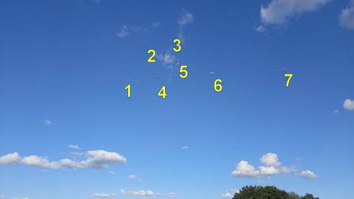 7 Modelle am Himmel